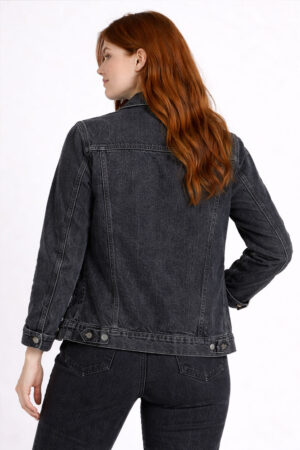 campera de jean mujer negra