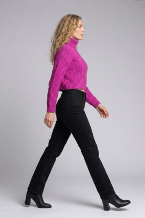 jeans recto negro mujer