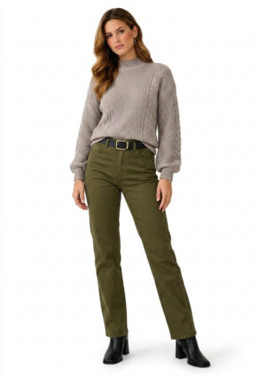 pantalon de gabaradina verde