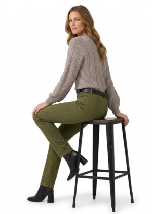 pantalon de gabaradina verde