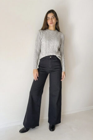 jean wide leg mujer negro